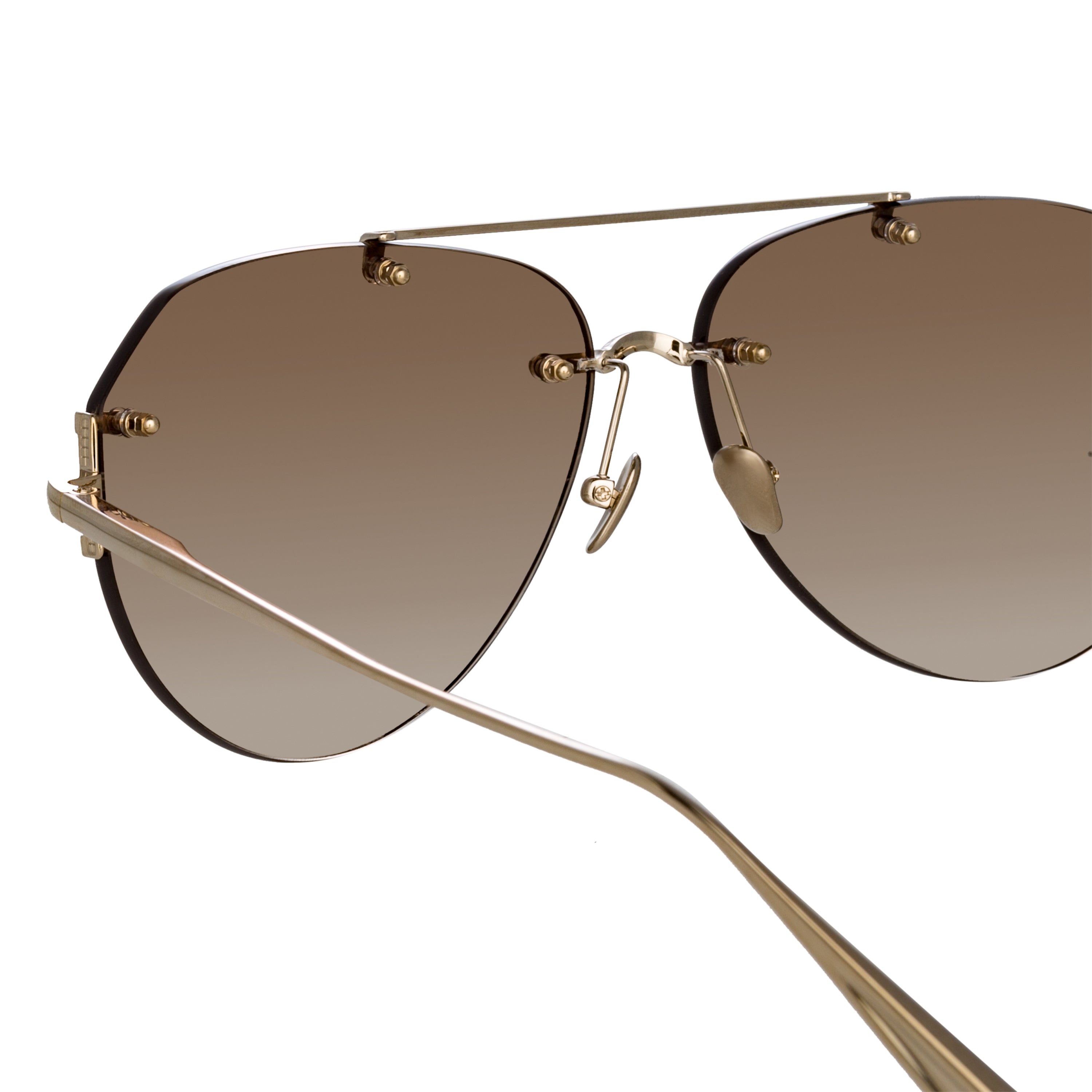 DUIT AVIATOR SUNGLASSES IN LIGHT GOLD - 4