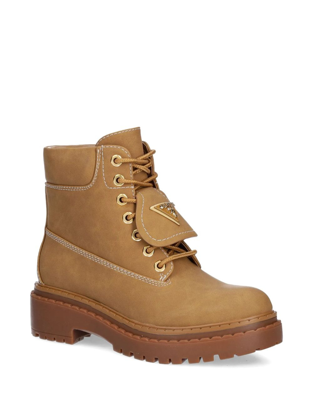 logo-plaque lace-up boots - 2