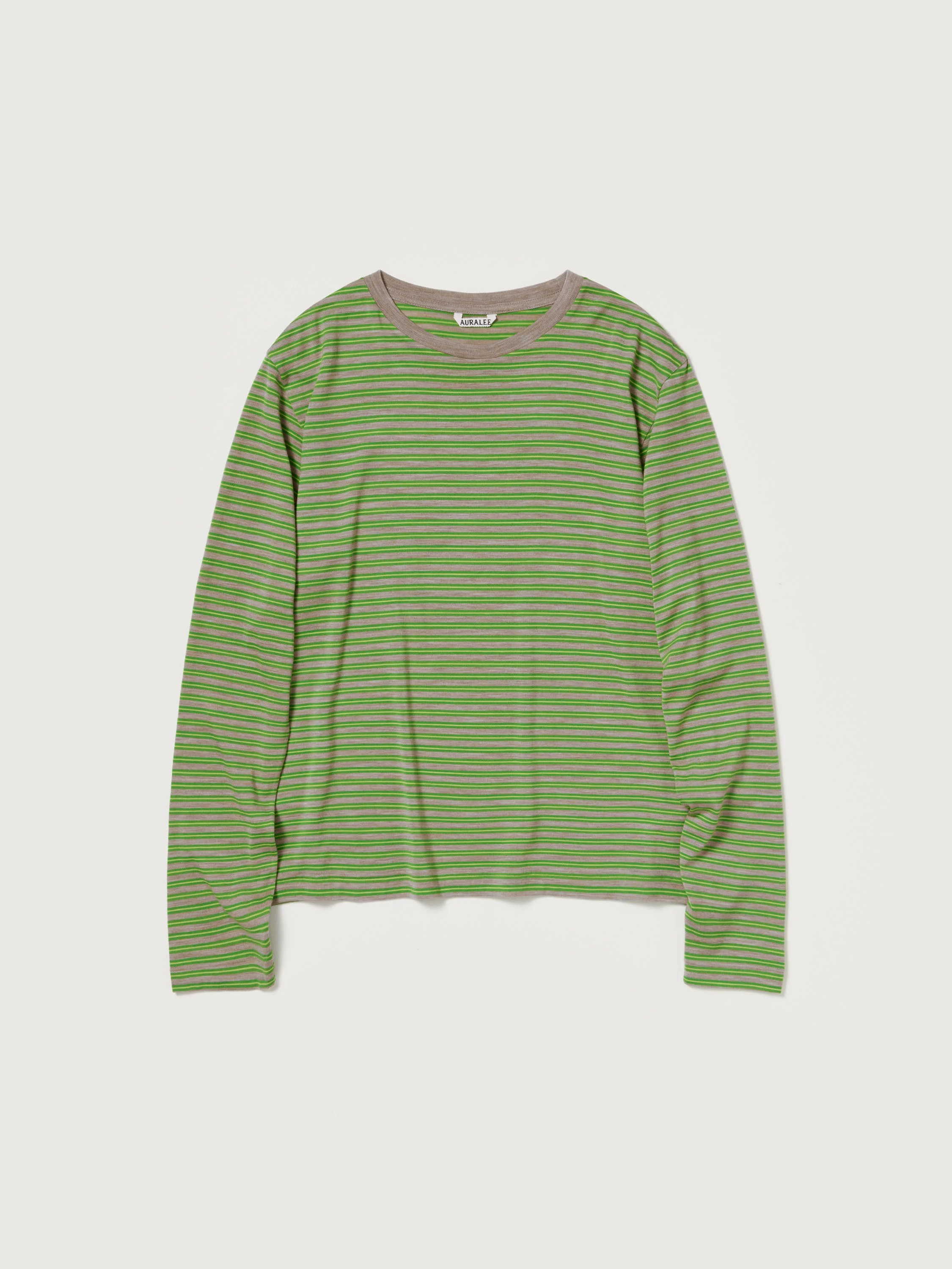 SOFT SMOOTH WOOL STRIPE JERSEY L/S TEE - 1