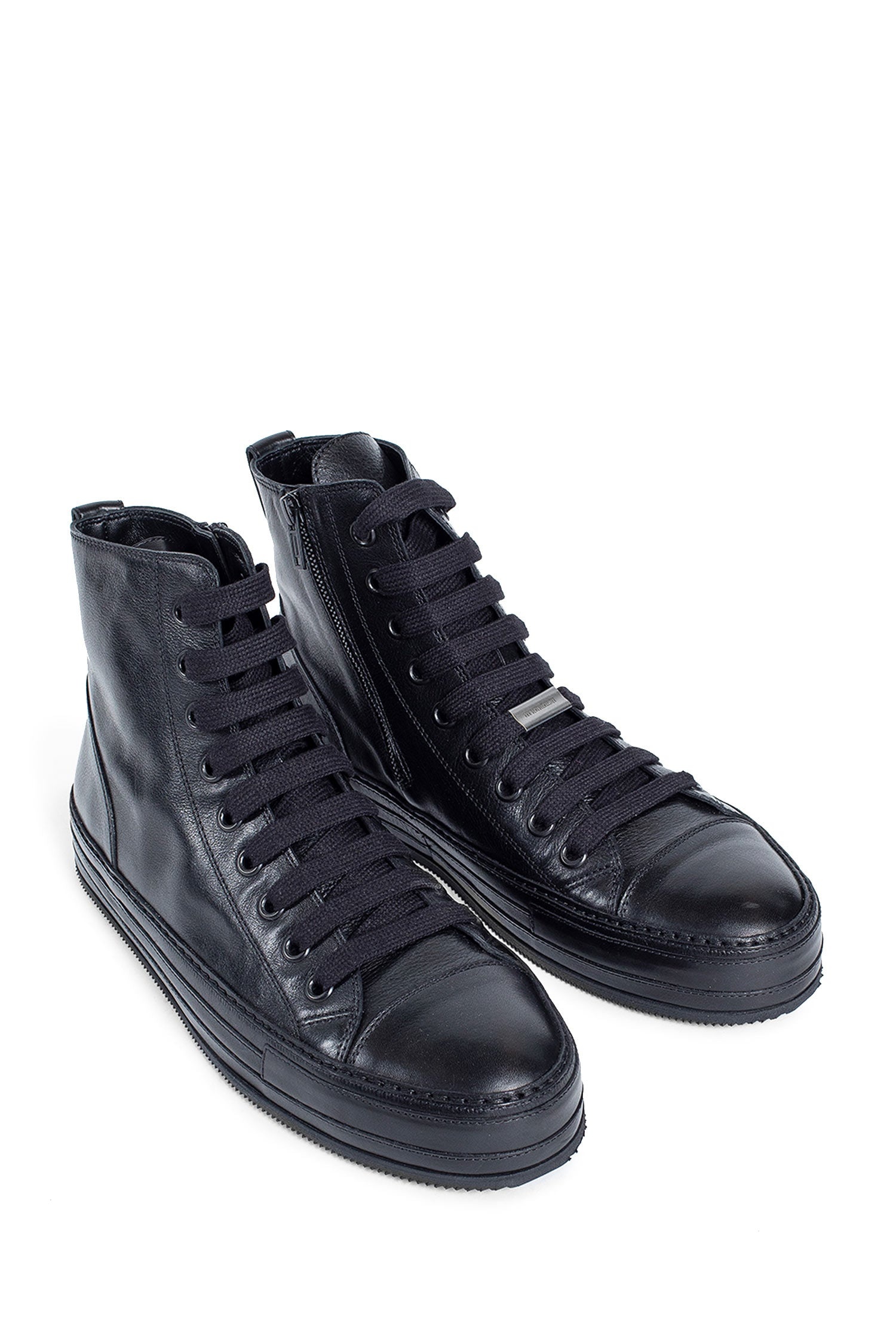 Raven-High-Top-Sneakers-In-Grained-Shiny-Calfskin - 7