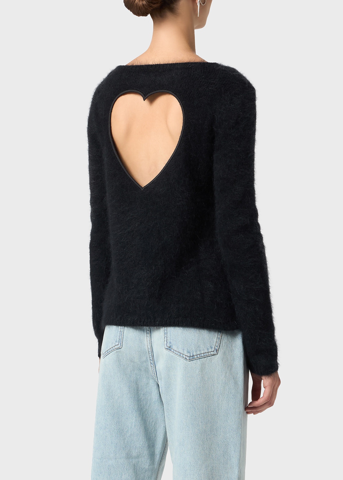 ANGORA SWEATER WITH CUT-OUT BACK DETAILING - 5