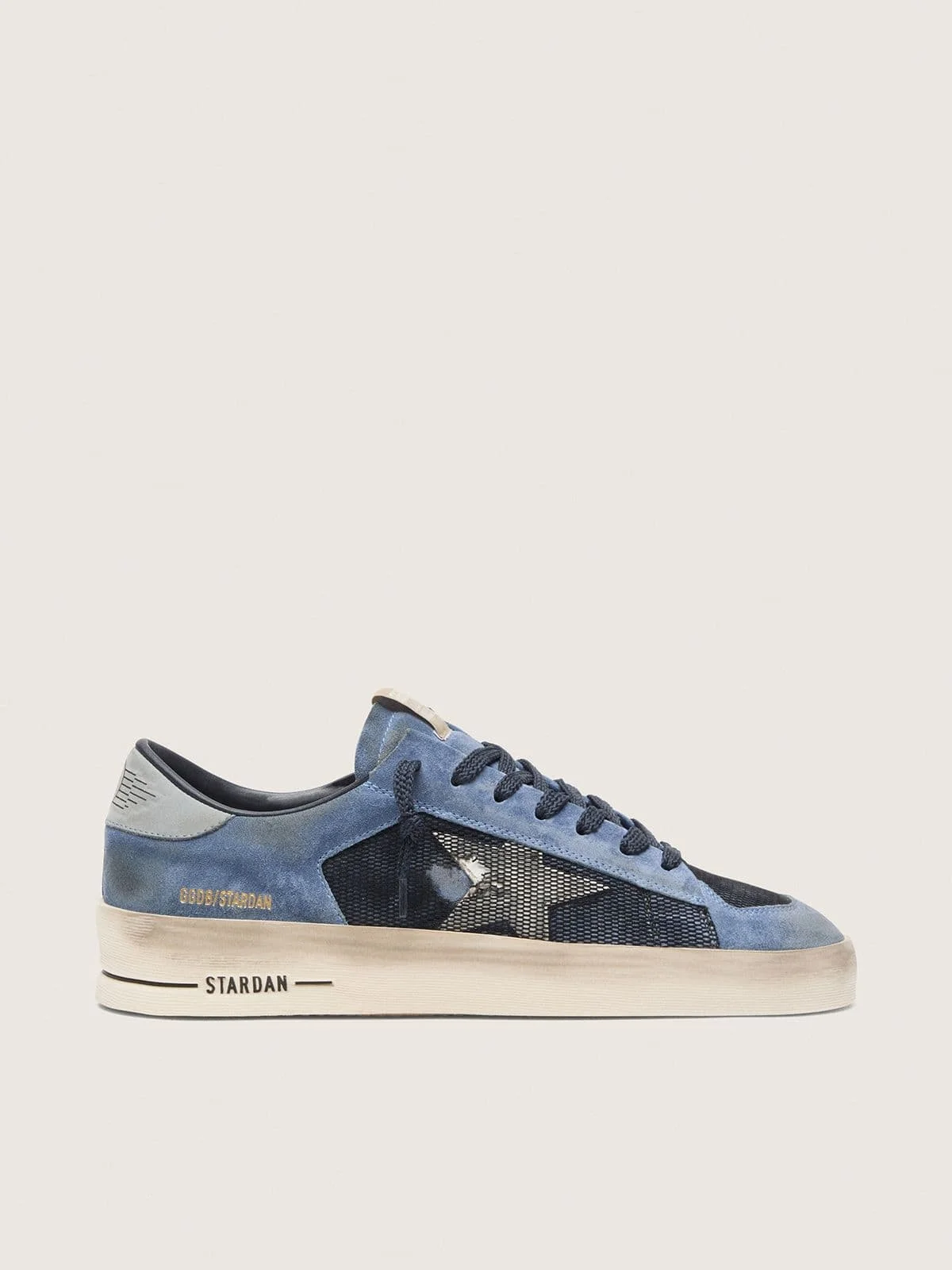Men’s Stardan in blue suede with white star - 1