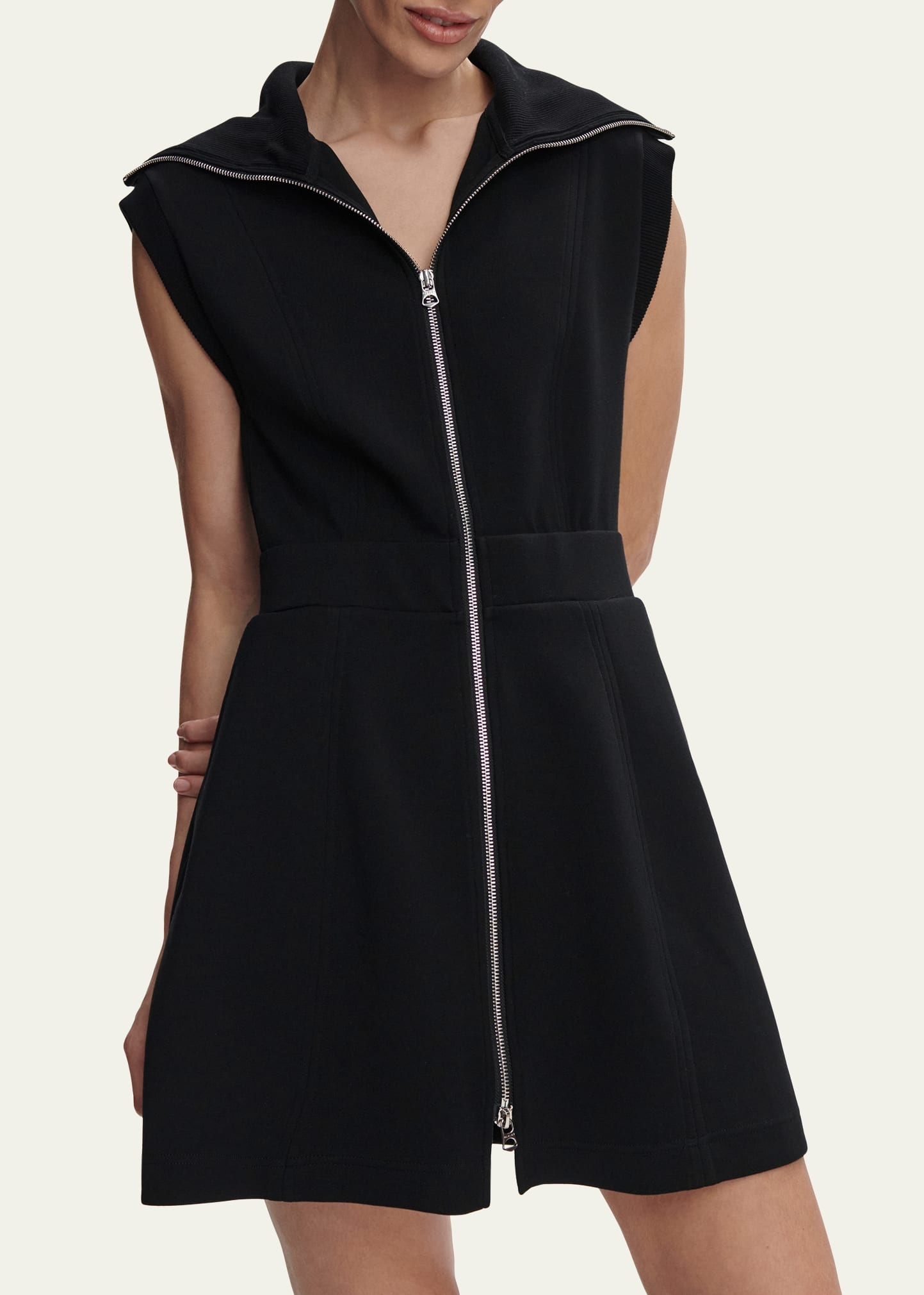 Rebecca Zip-Front Mini Dress - 4