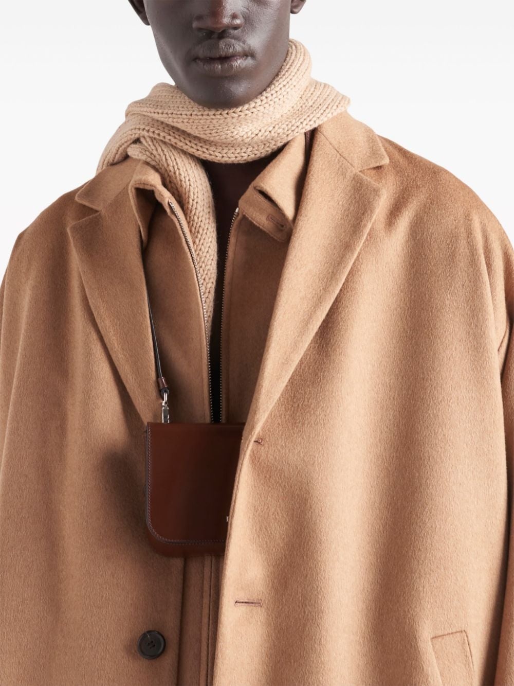 triangle-logo coat - 5