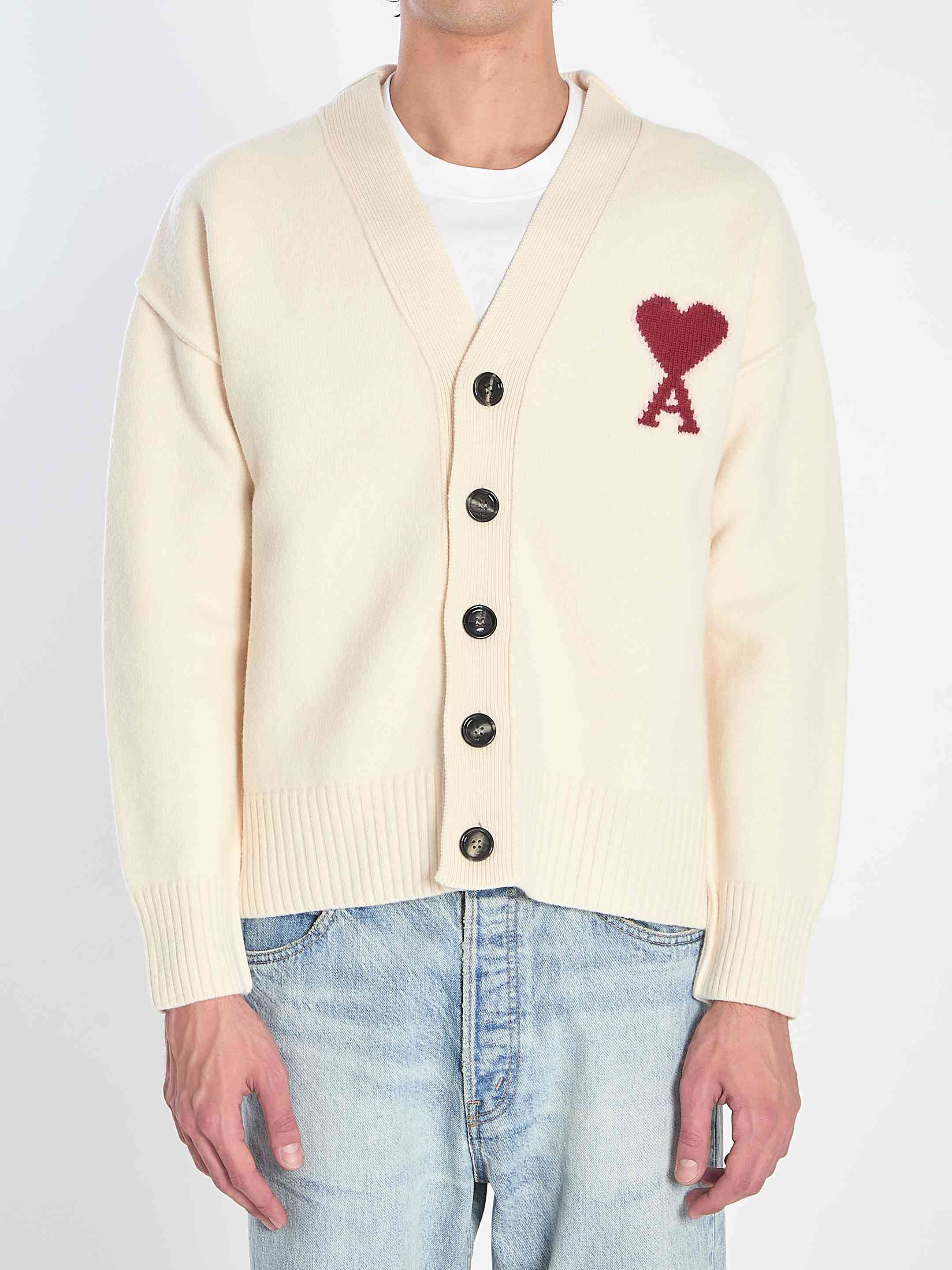 Ami Paris Men Ami De Coeur Cardigan - 1