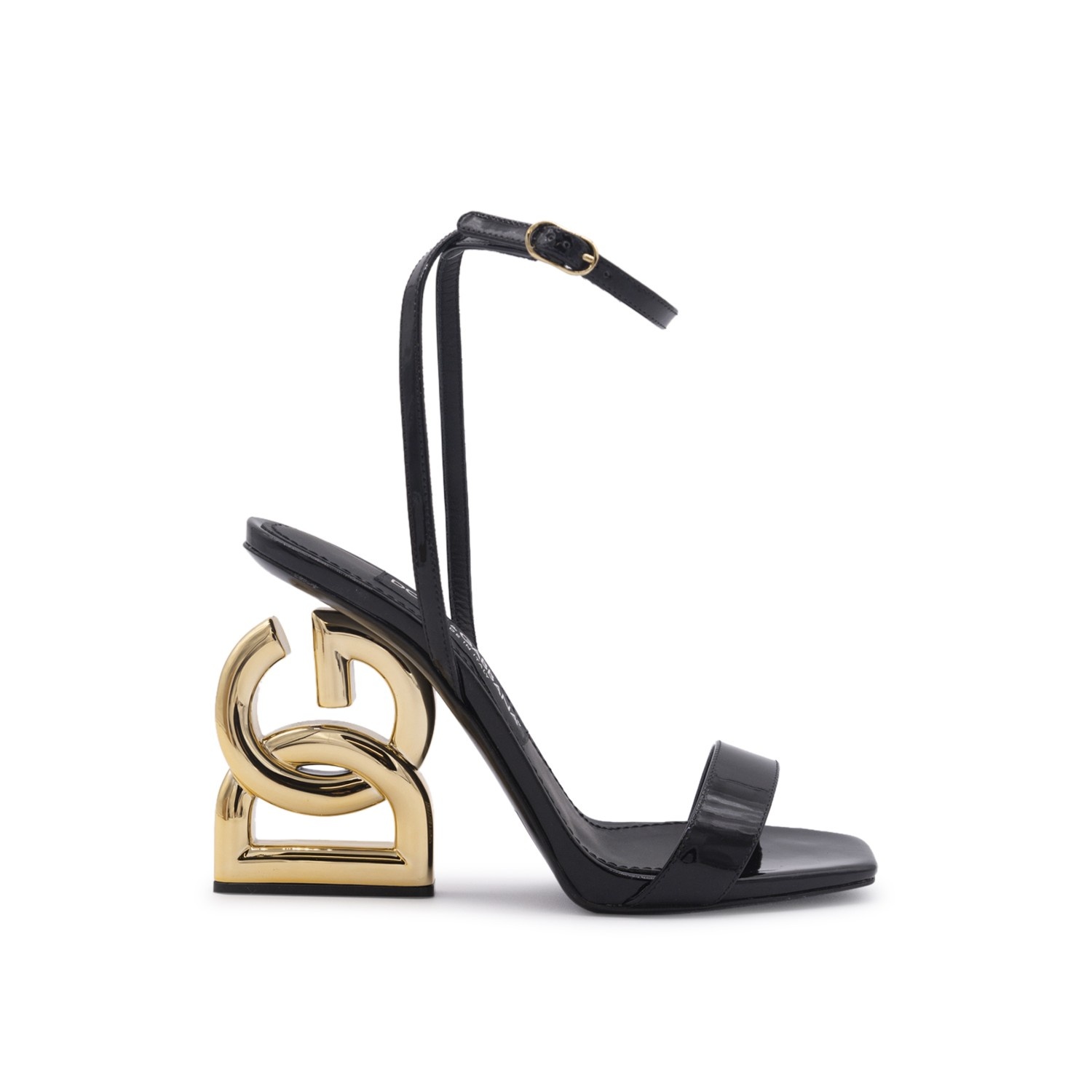 BLACK LEATHER KEIRA SANDALS - 1