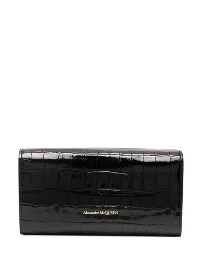 Alexander McQueen skull-embellished continental wallet outlook