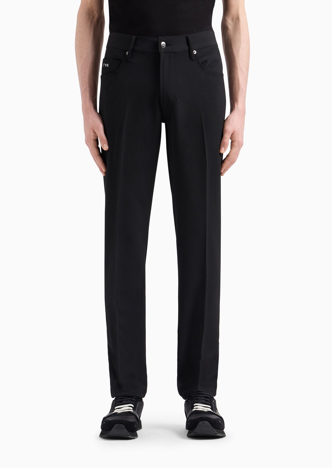 J05 Slim-fit five-pocket trousers in canneté fabric - 2