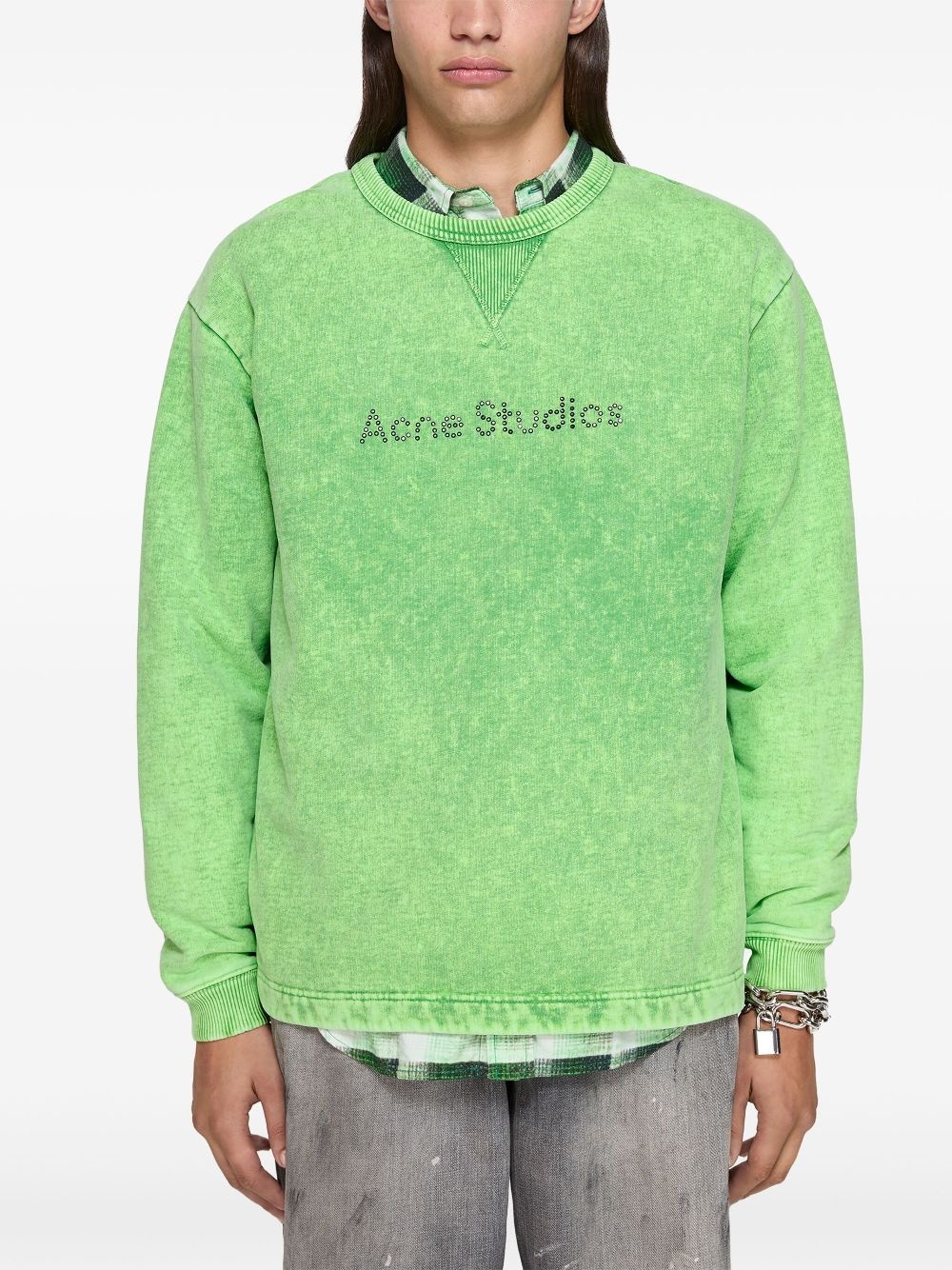 studded-logo sweatshirt - 4