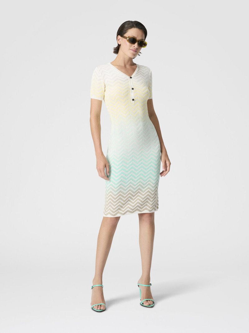 Missoni Chevron Dégradé Cotton and Viscose Midi Dress outlook