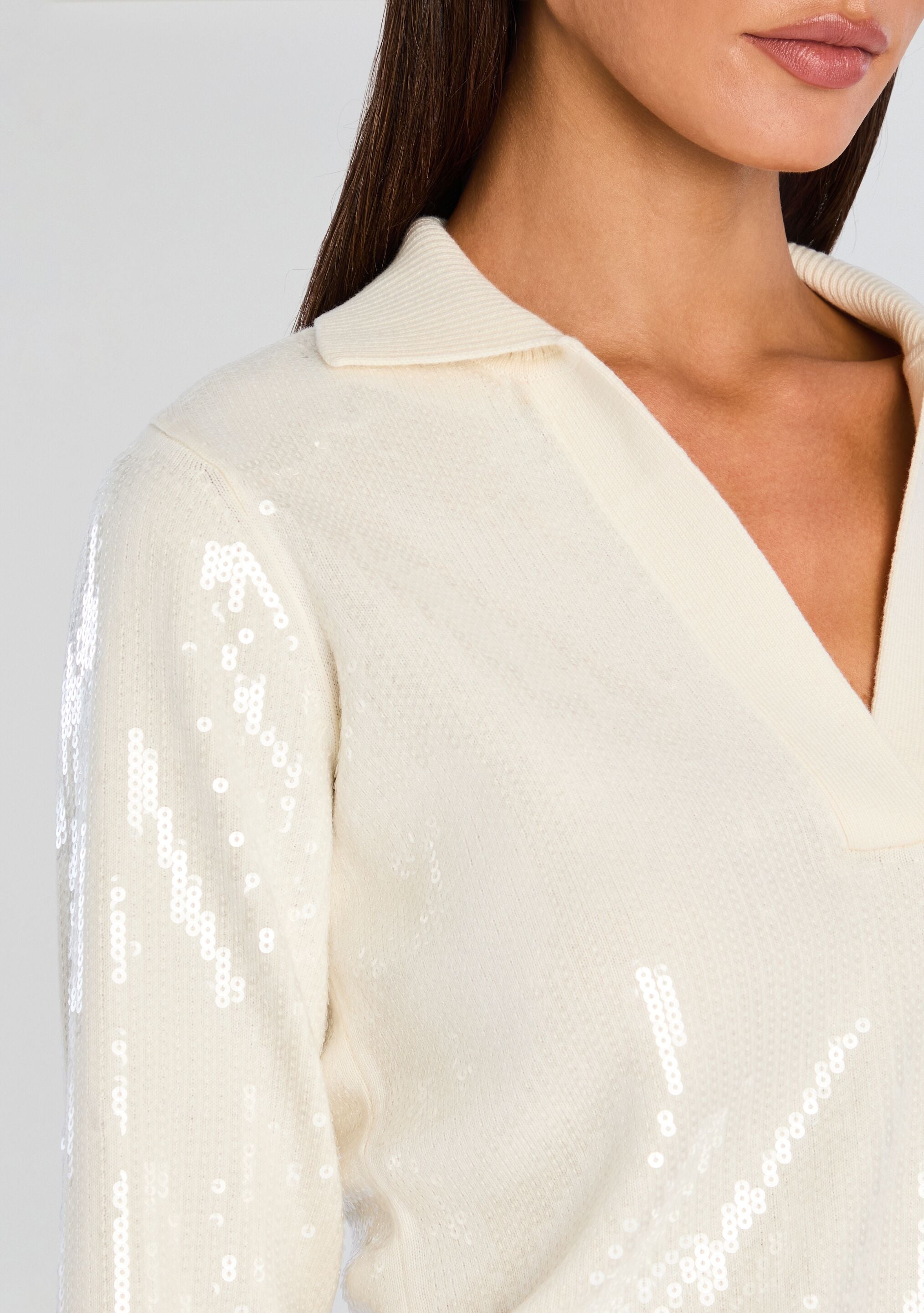SHAELYNN SEQUIN KNIT SHIRT - 2