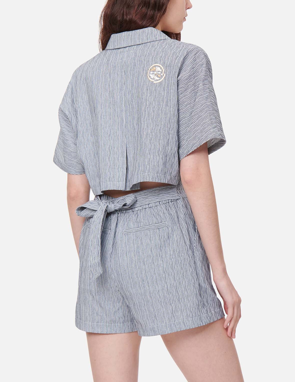 Seagull and Kamon Embroidery Jumpsuit - 4