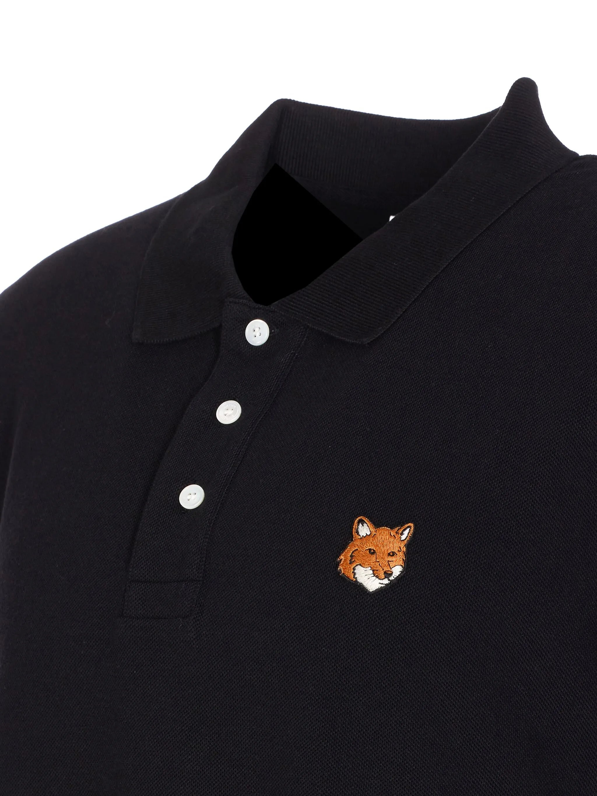 Maison Kitsuné Embroidered Short-sleeve Polo Shirt - 4