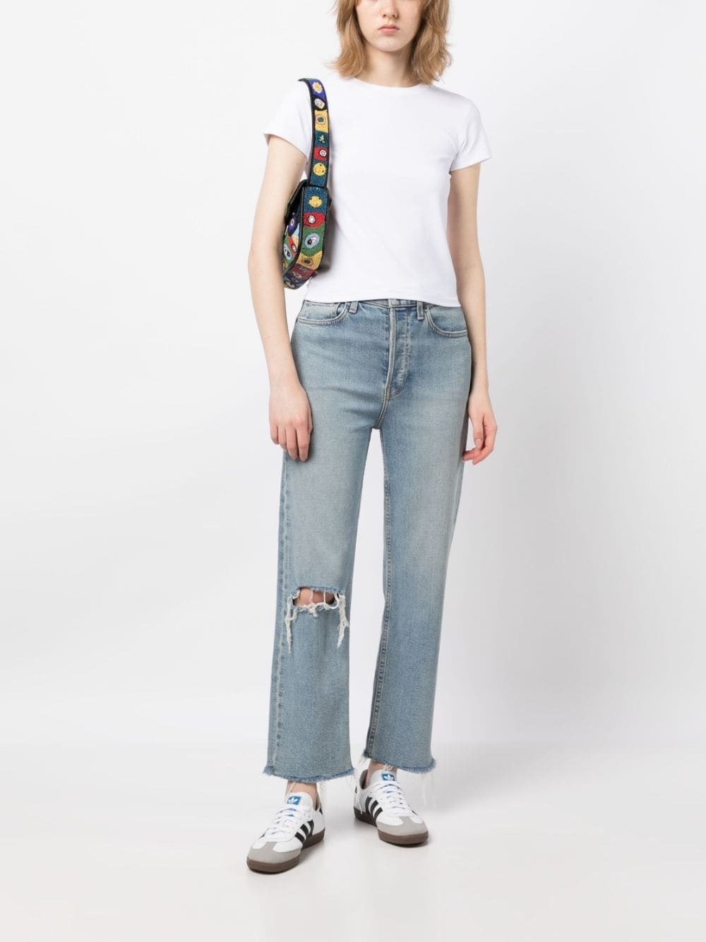 crew-neck stretch-cotton T-shirt - 2