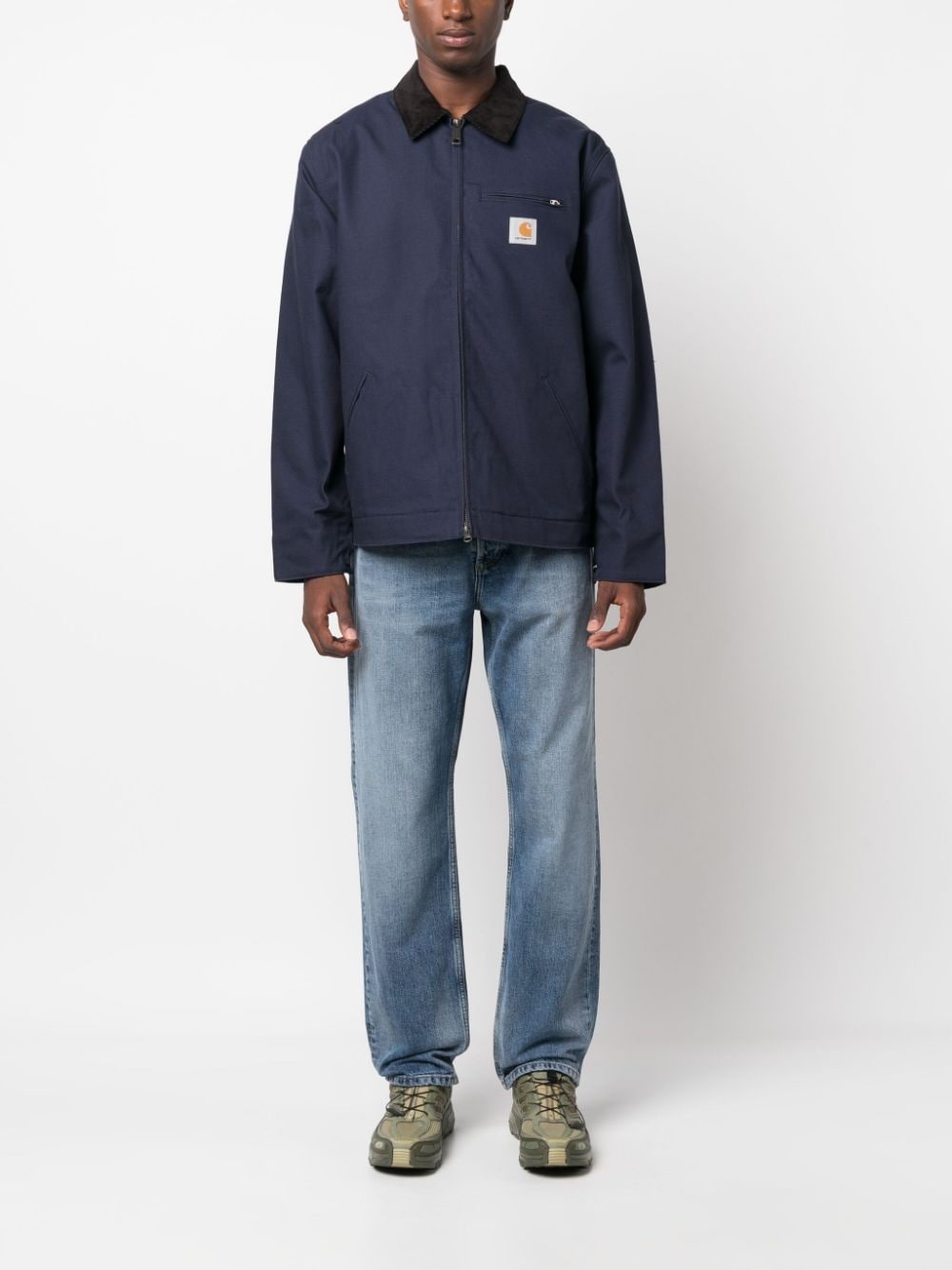logo-patch shirt jacket - 2