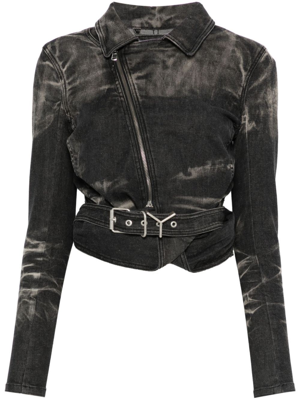 wrap denim jacket - 1