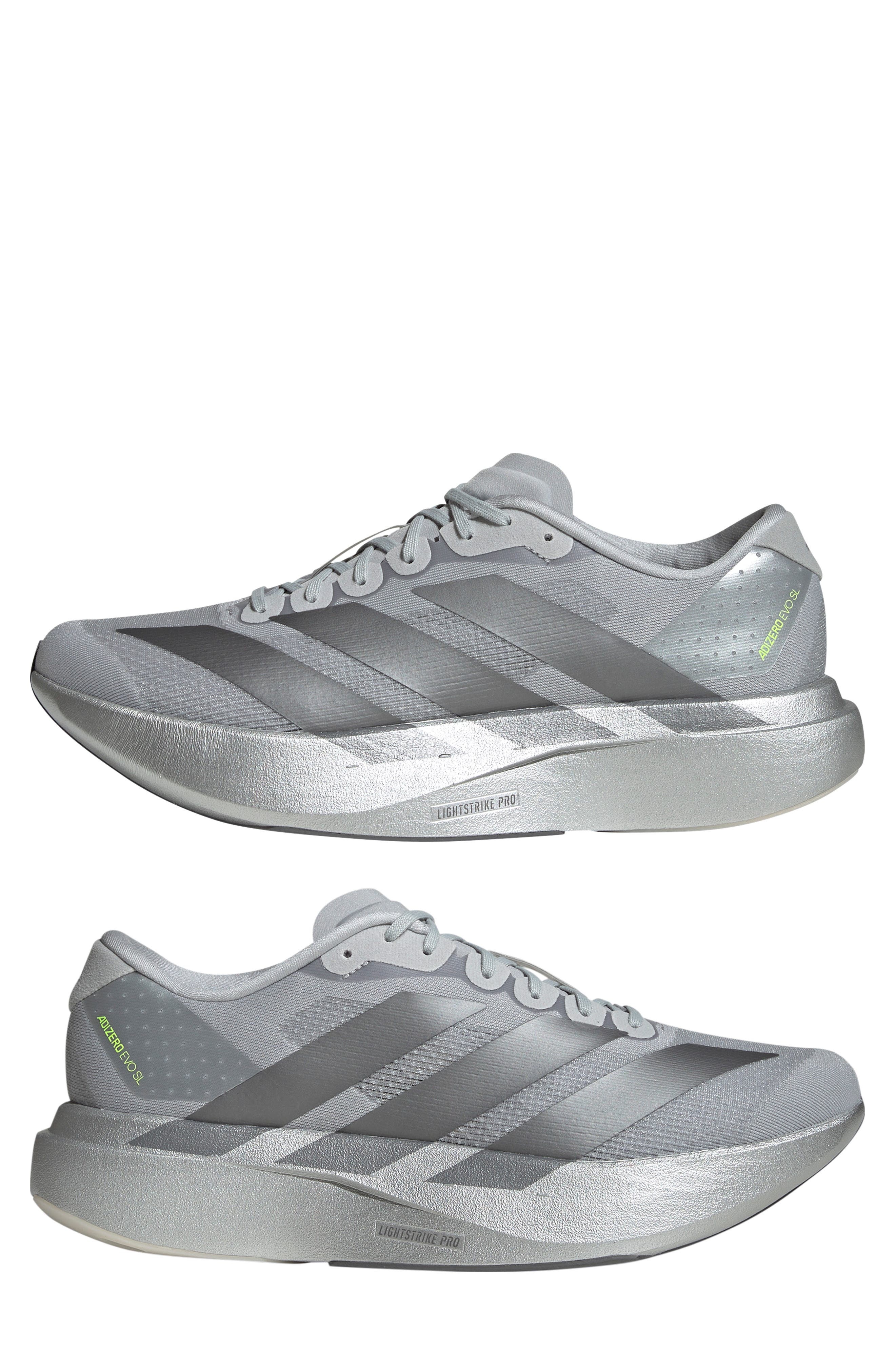 adidas Gender Inclusive Adizero Evo SL Running Shoe in Silvmt/iro at Nordstrom - 9