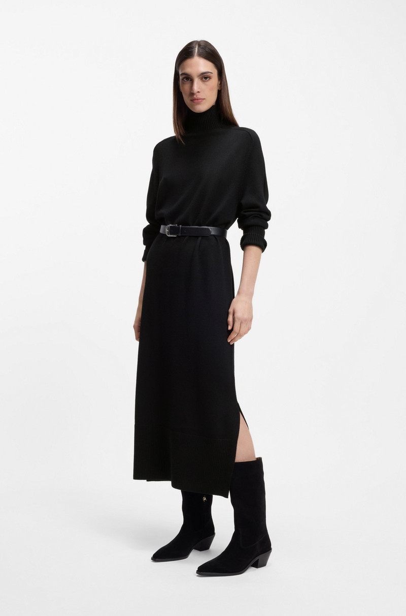 BOSS ROLLNECK KNITTED DRESS IN A WOOL BLEND outlook