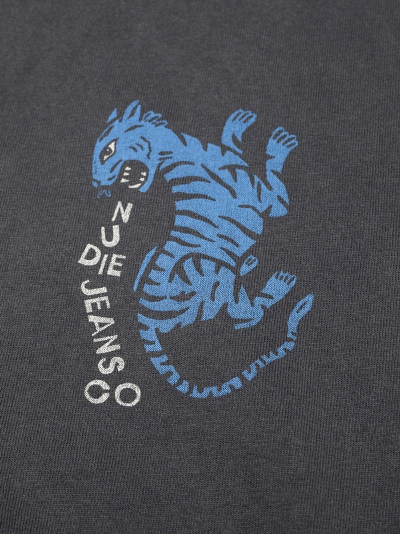 Nudie Jeans Roy Wrong Place T-Shirt Antraciter outlook