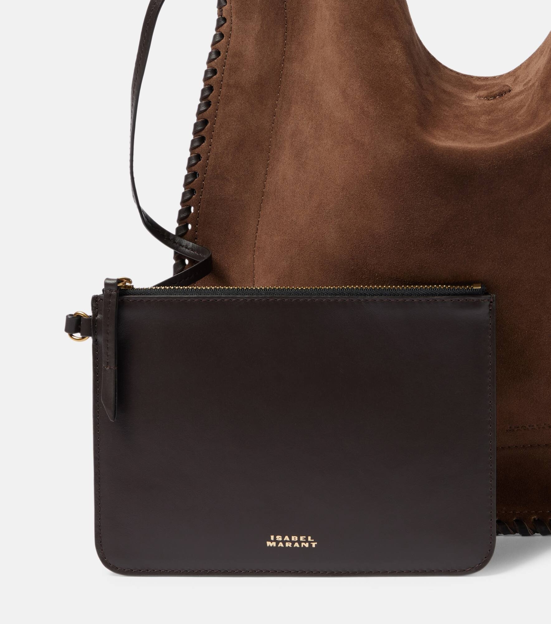 Oskan Large suede shoulder bag - 6
