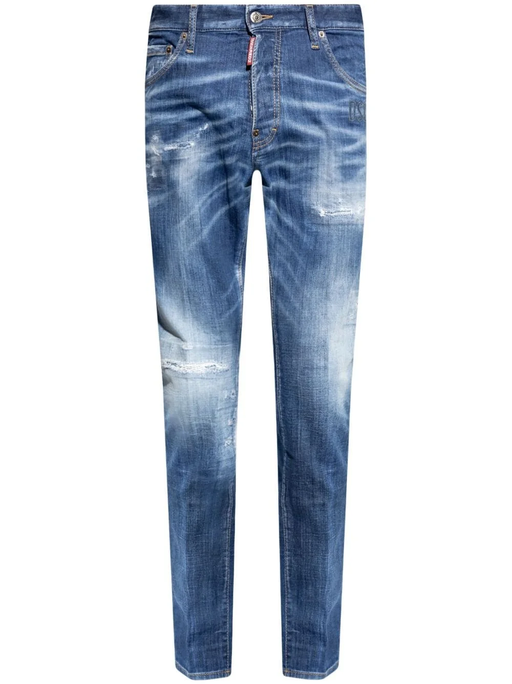 distressed regular-fit jeans - 1