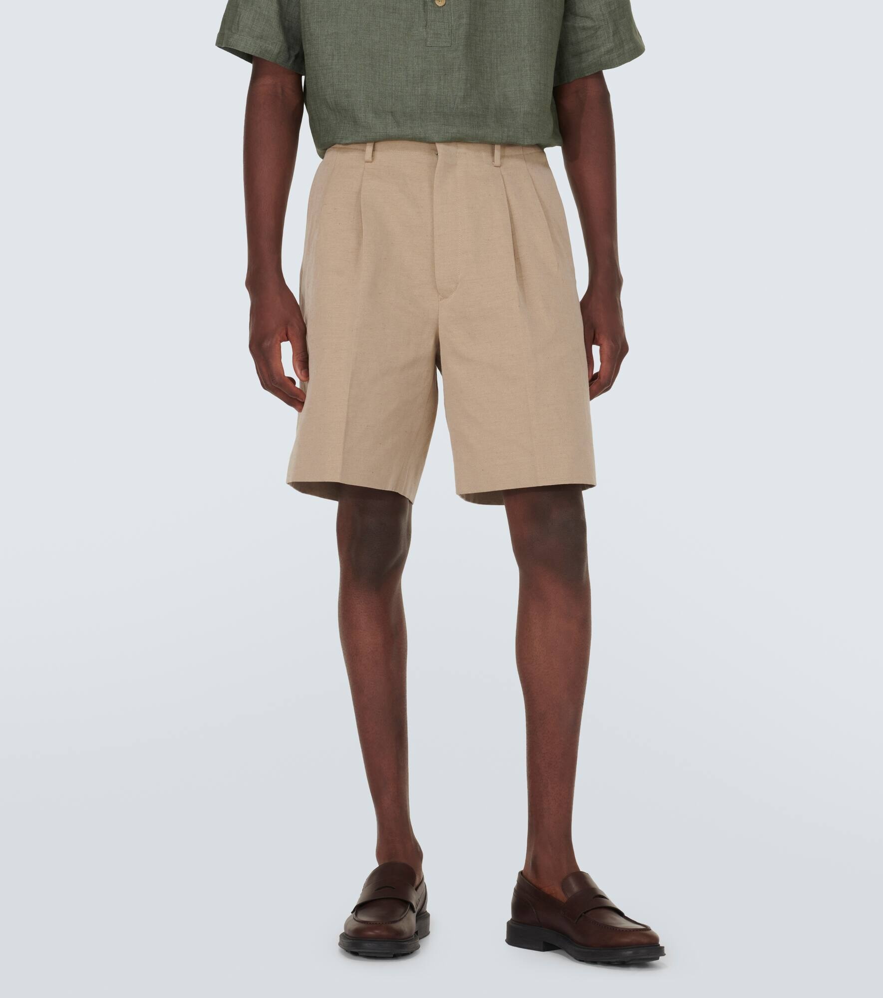 Joetsu cotton and linen Bermuda shorts - 3