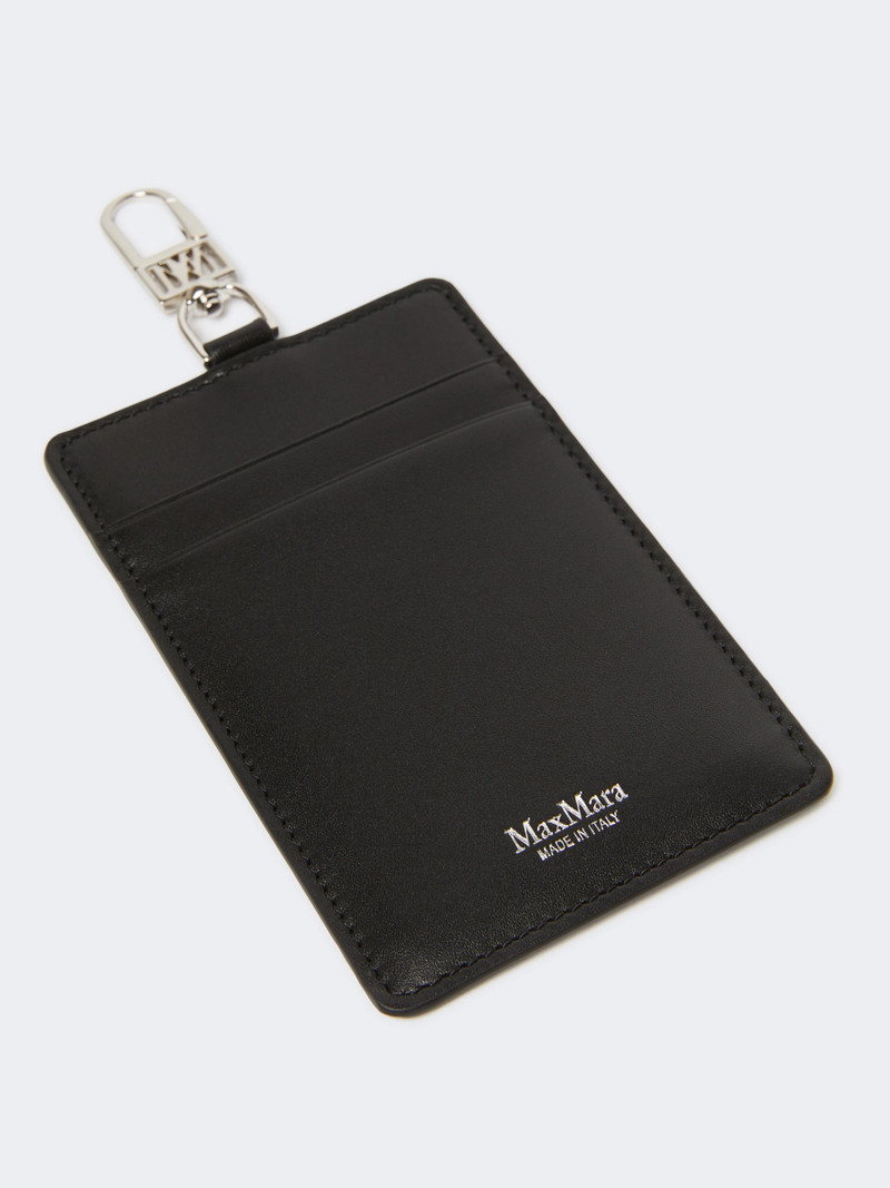 Max Mara EASYHOLDER Leather badge holder - BLACK outlook