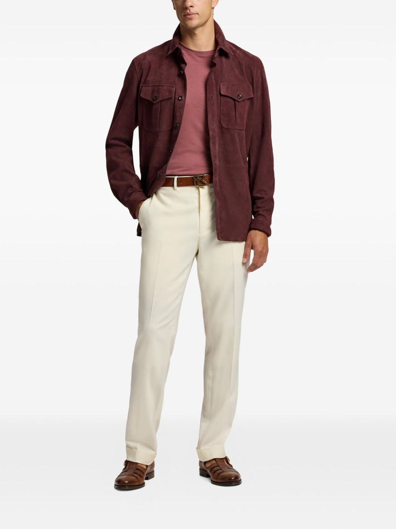 Ralph Lauren chest-pockets suede overshirt outlook