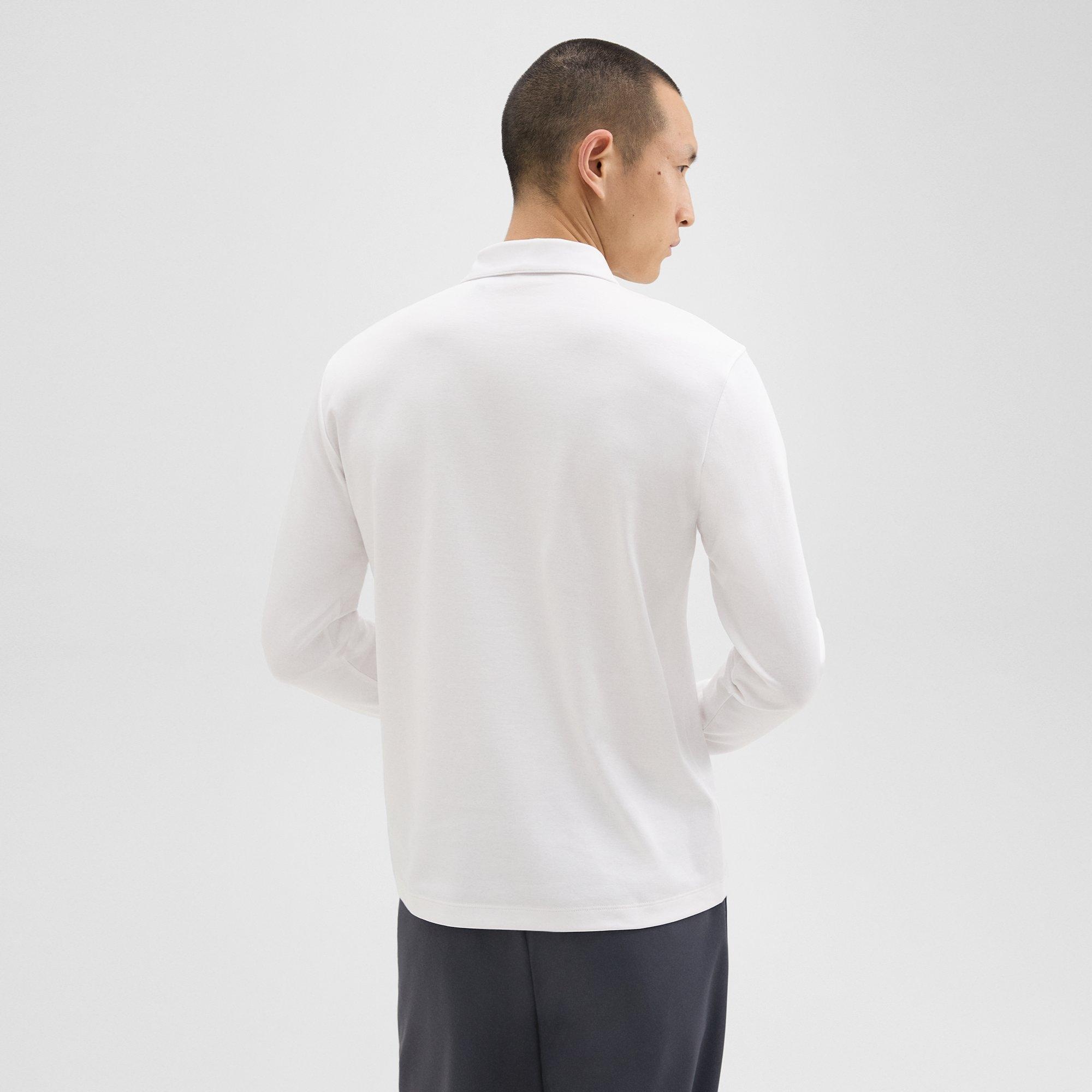 Long-Sleeve Polo Shirt in Cotton Jersey - 4