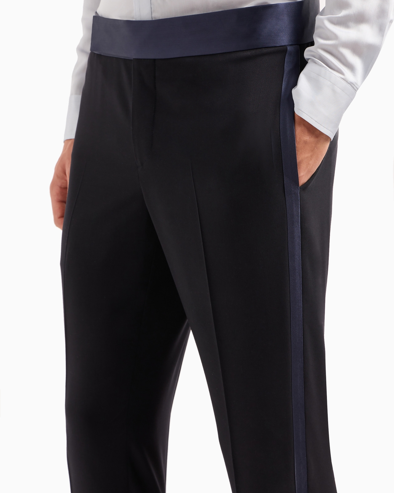 Wool crêpe tuxedo trousers - 5