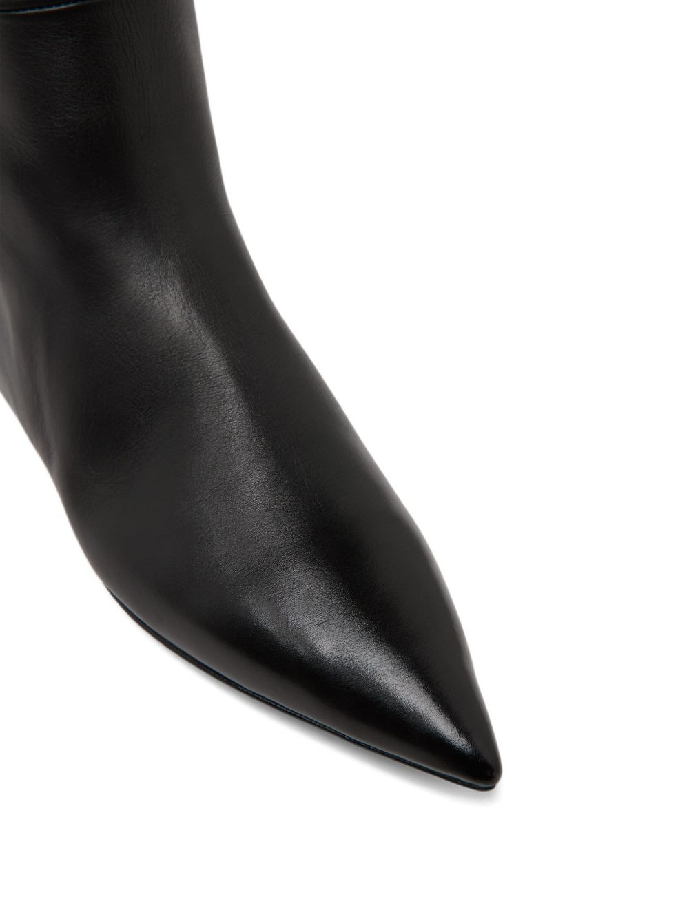 leather pointed-toe knee-high boots - 4