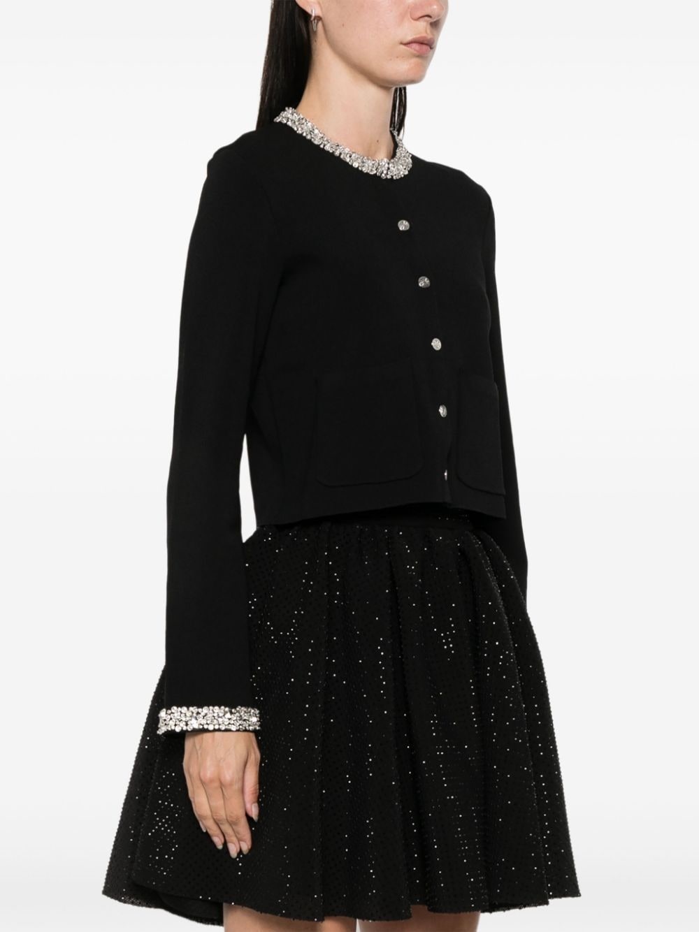 crystal-embellished cardigan - 3