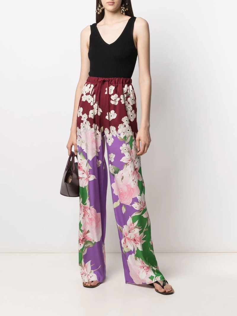 Valentino floral-print trousers outlook