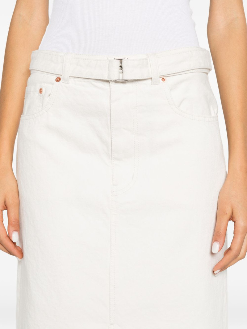 belted front-slit midi skirt 5