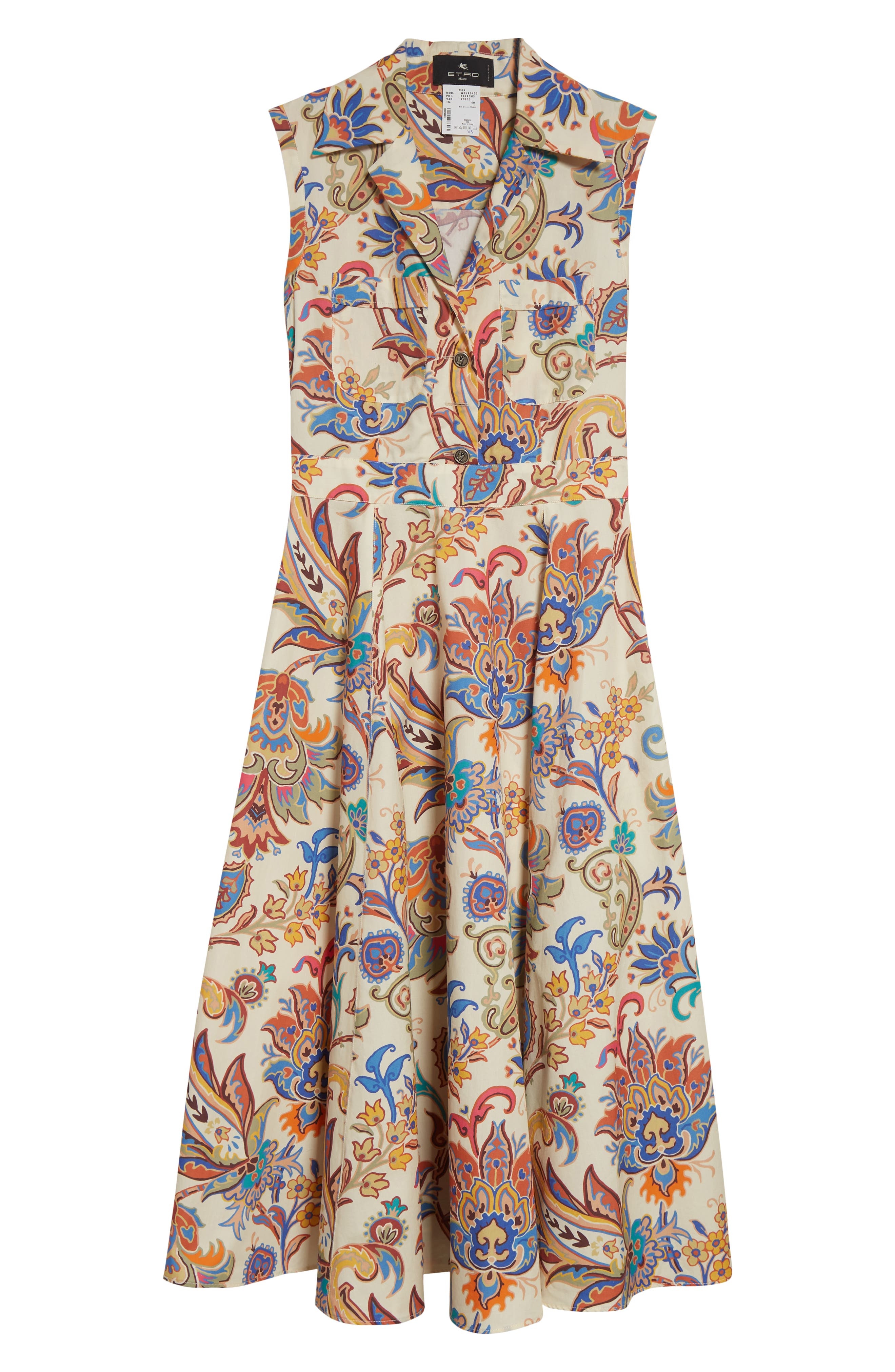 Etro Floral Print Cotton Poplin Shirtdress in Stampa F.do Bianco at Nordstrom - 6