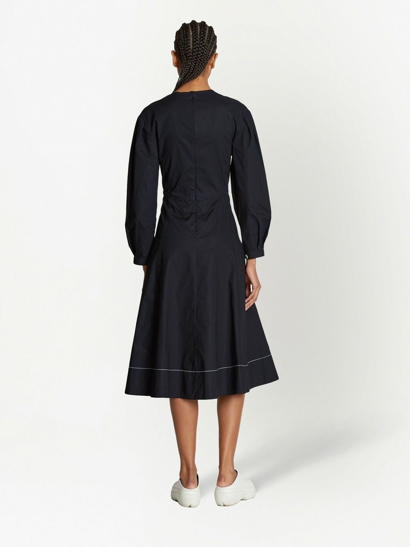 V-neck cotton poplin dress 4