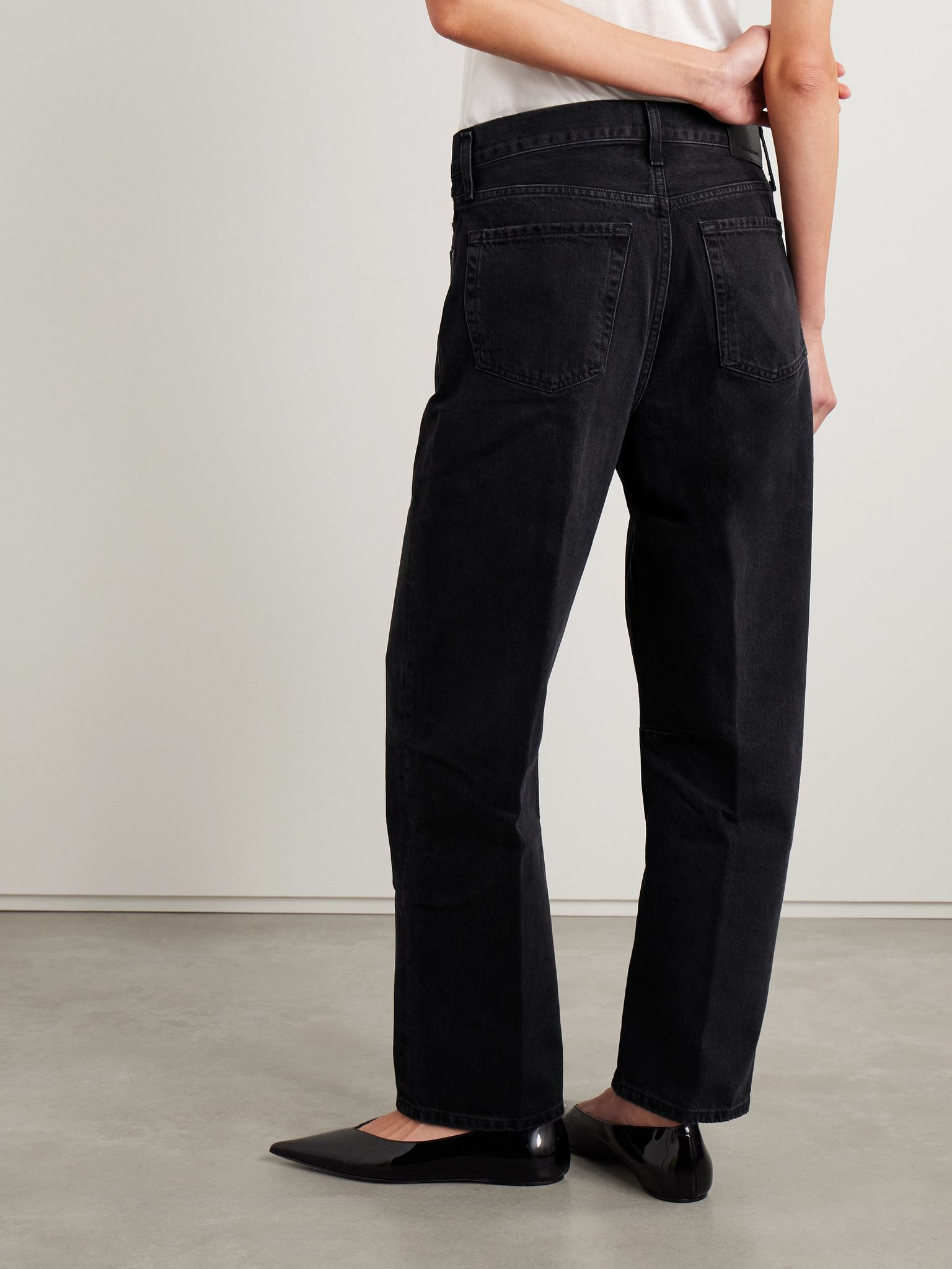Miro mid-rise barrel-leg jeans Black - 4