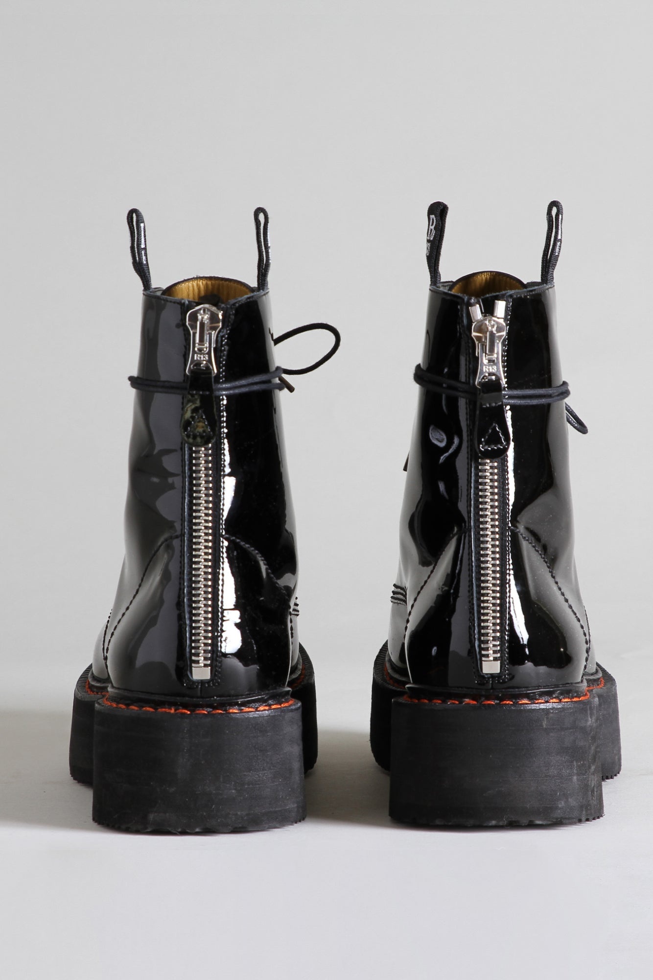 DOUBLE STACK BOOT - PATENT BLACK - 3