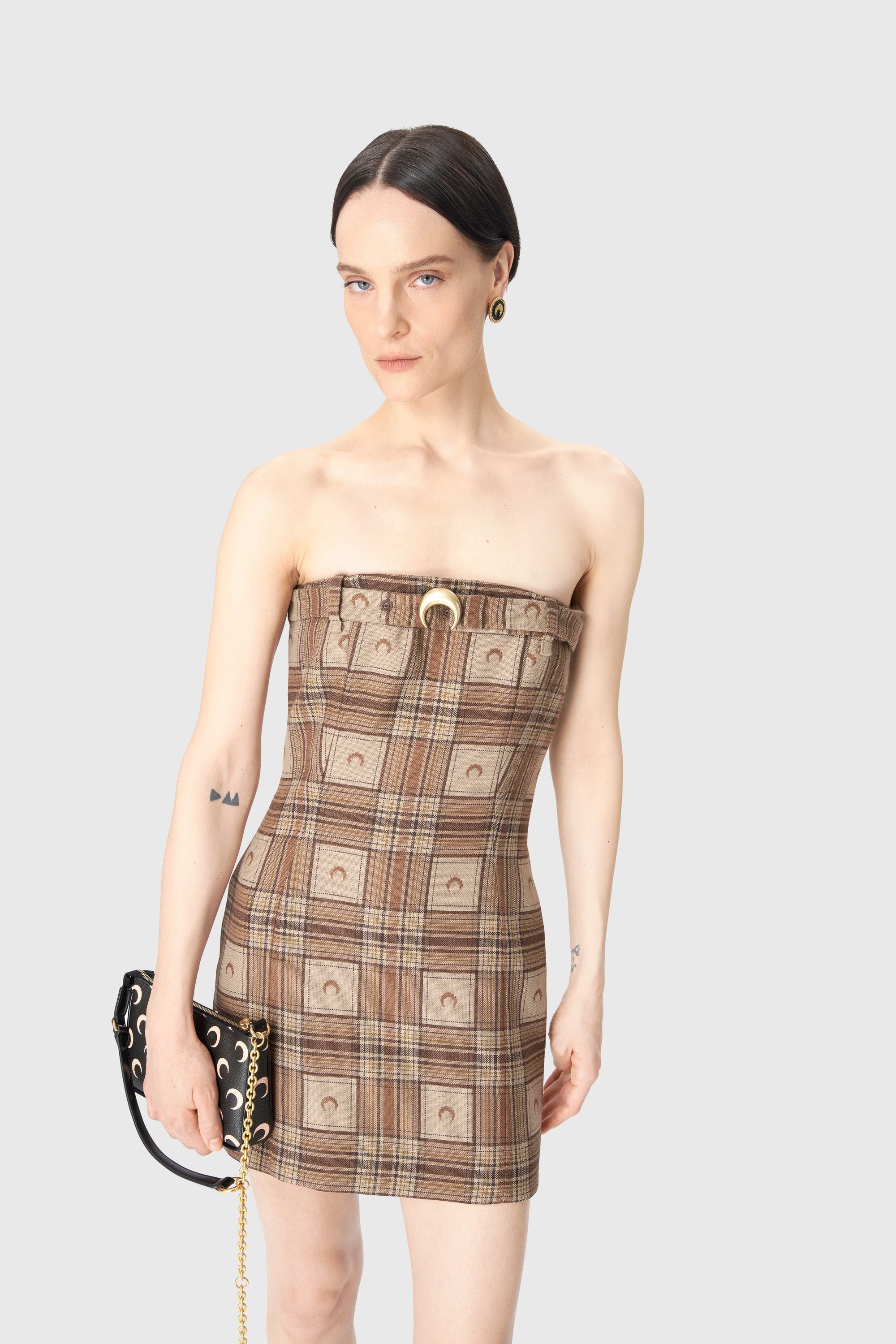 Moon Checks Jacquard Mini Dress - 3
