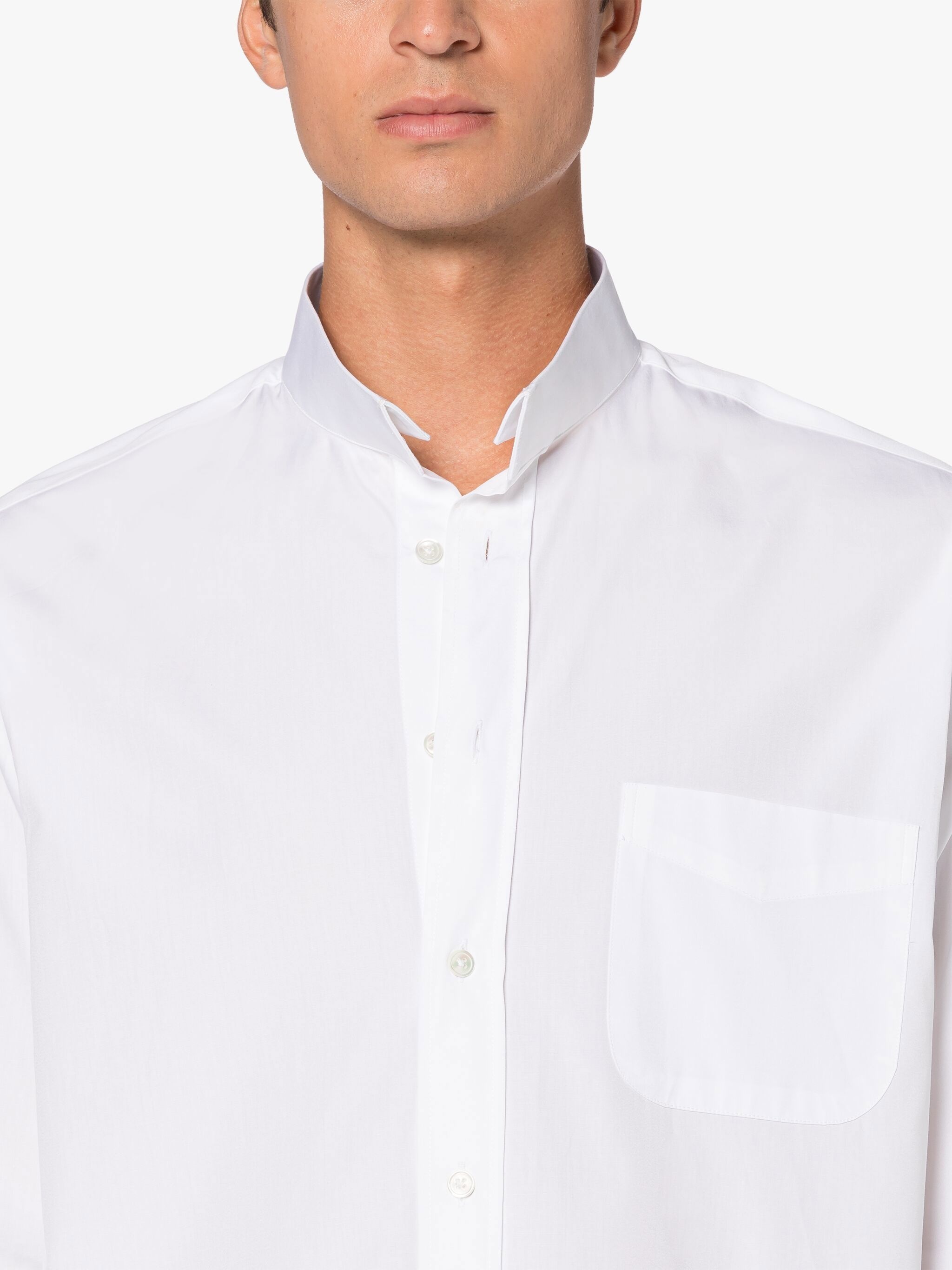 ROMA WHITE BUTTON DOWN SHIRT - 5