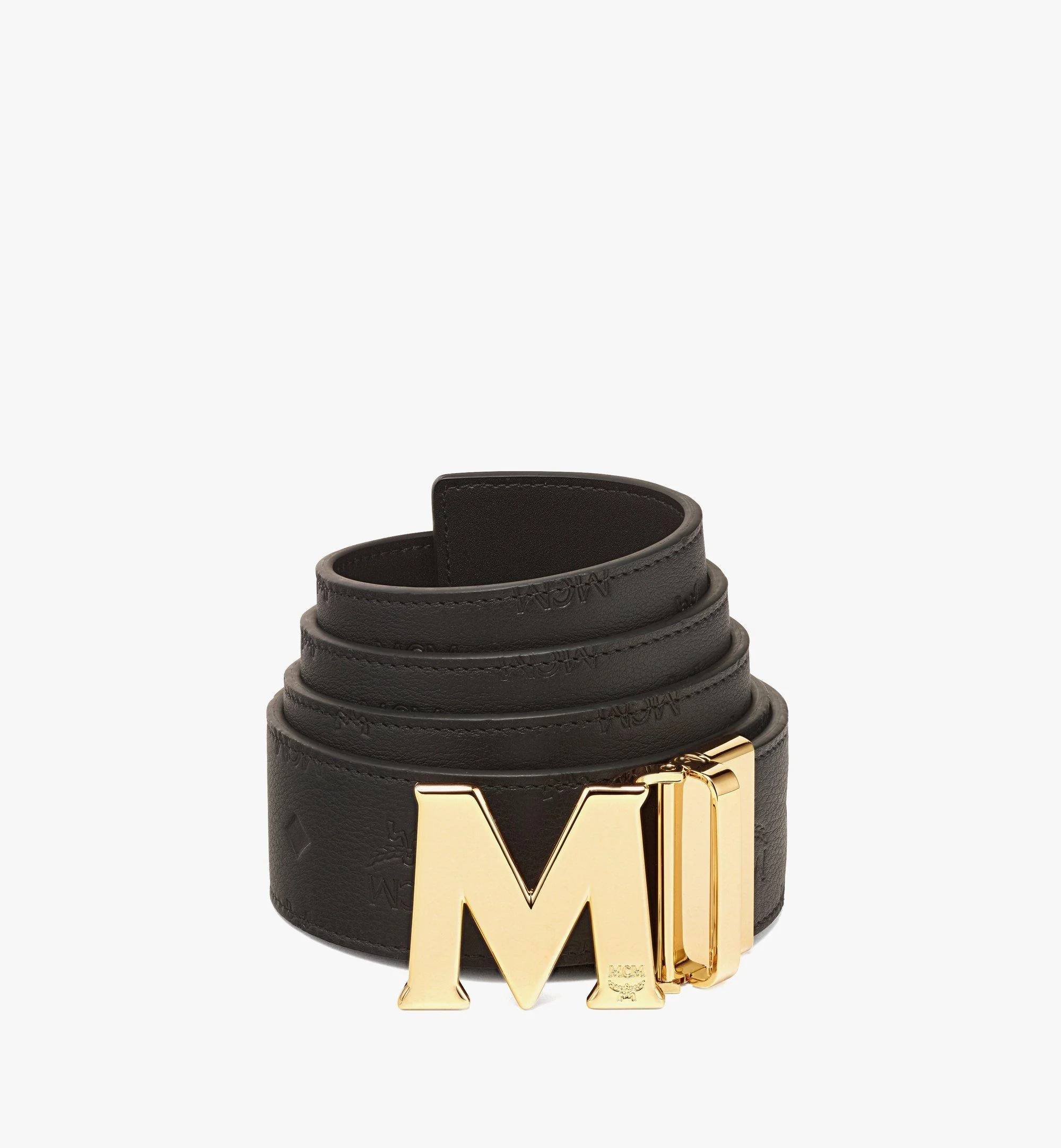 Claus M Reversible Belt 1.75” in Embossed Monogram Leather - 1