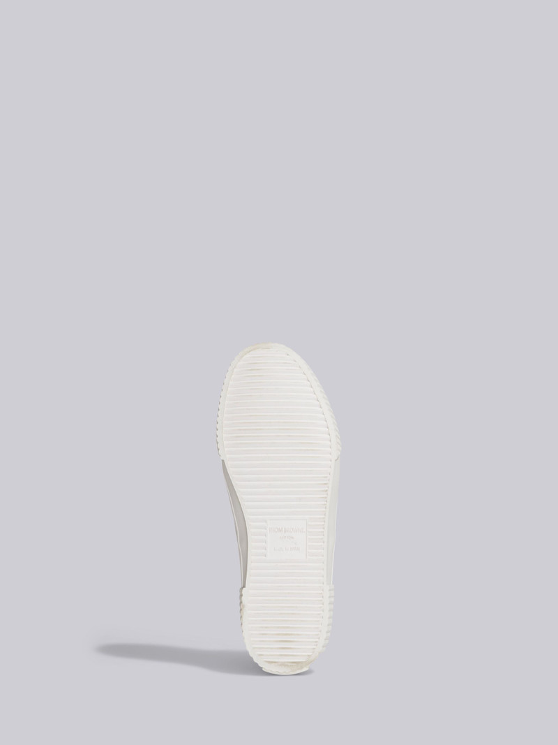 White Canvas Mid Top Heritage Trainer 5