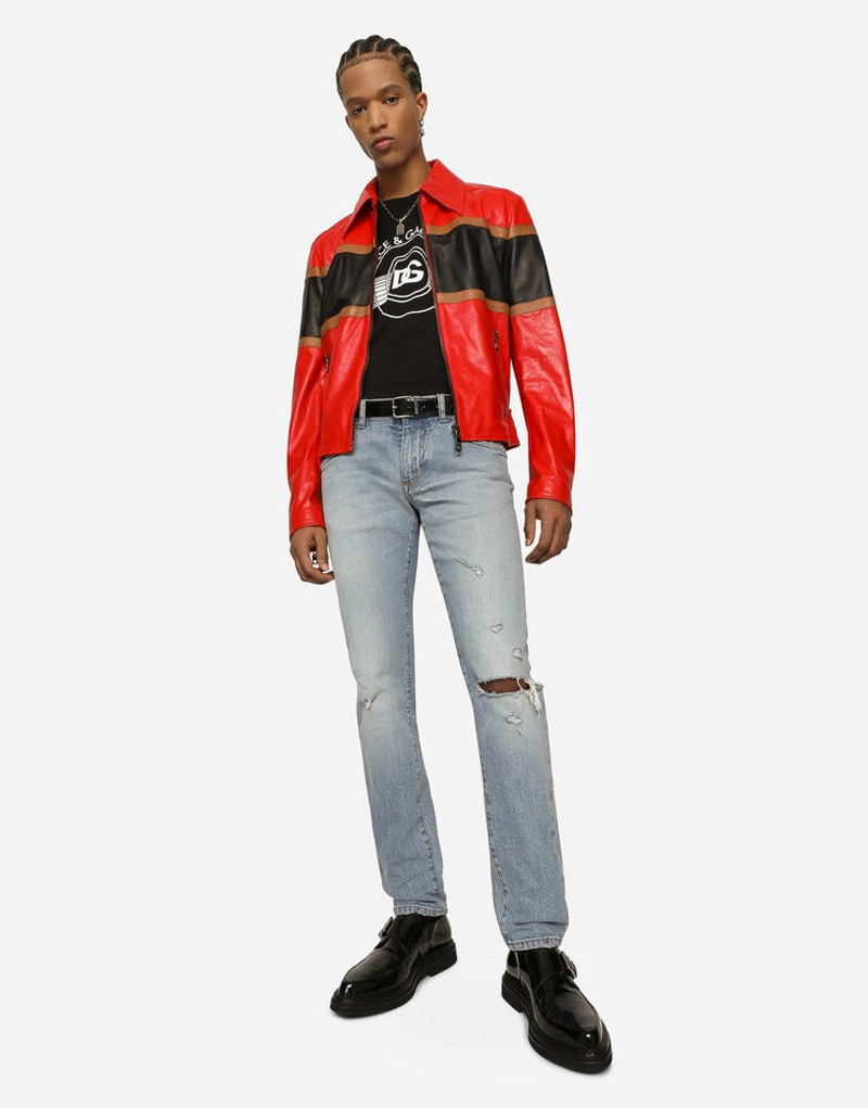 Skinny washed stretch denim jeans 5