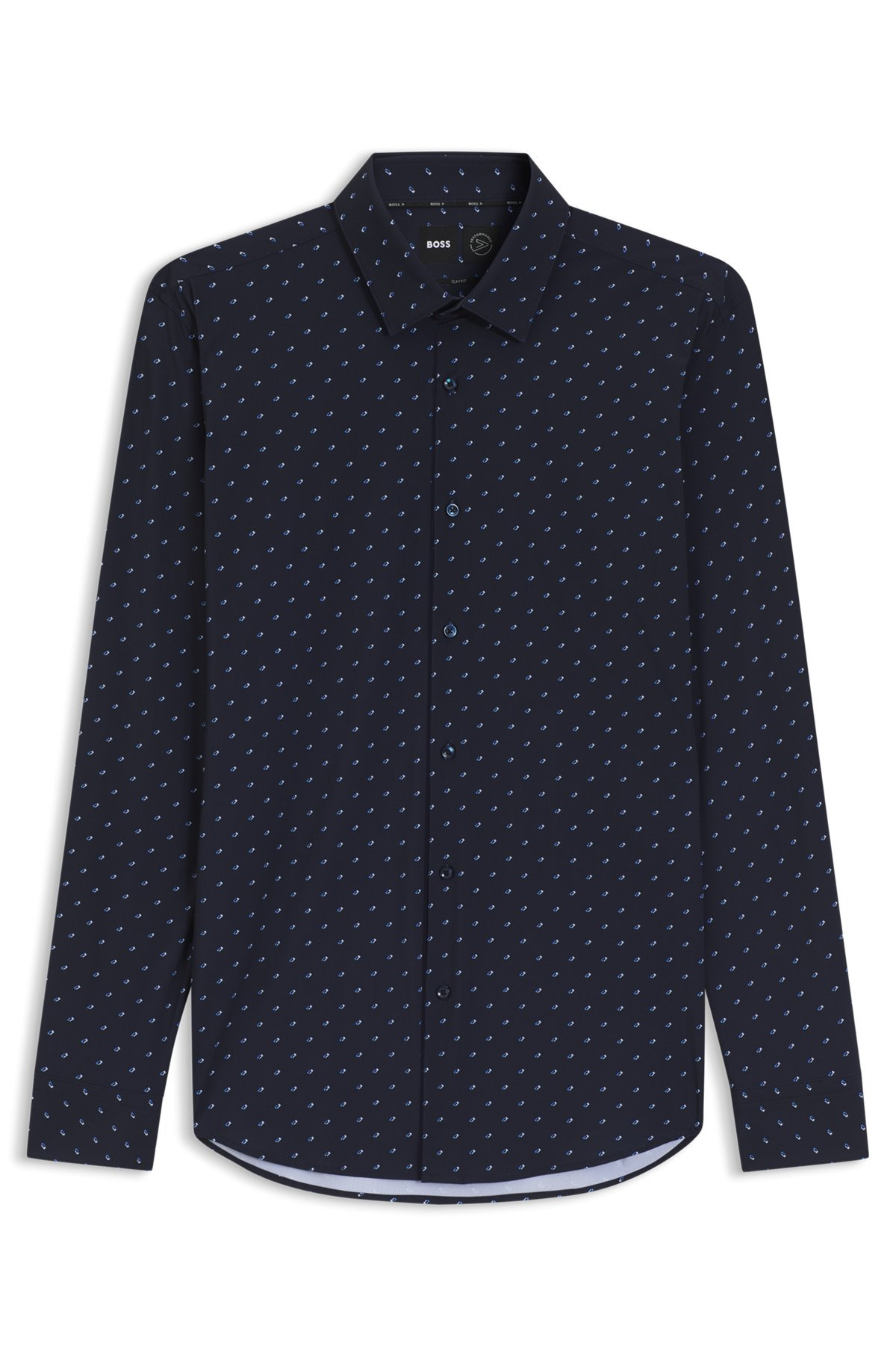 REGULAR-FIT SHIRT IN PERFORMANCE-STRETCH FLORAL-PRINT JERSEY - 1