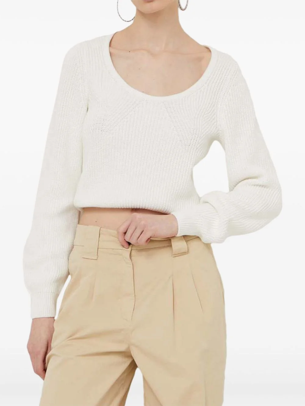 scoop-neck sweater - 1