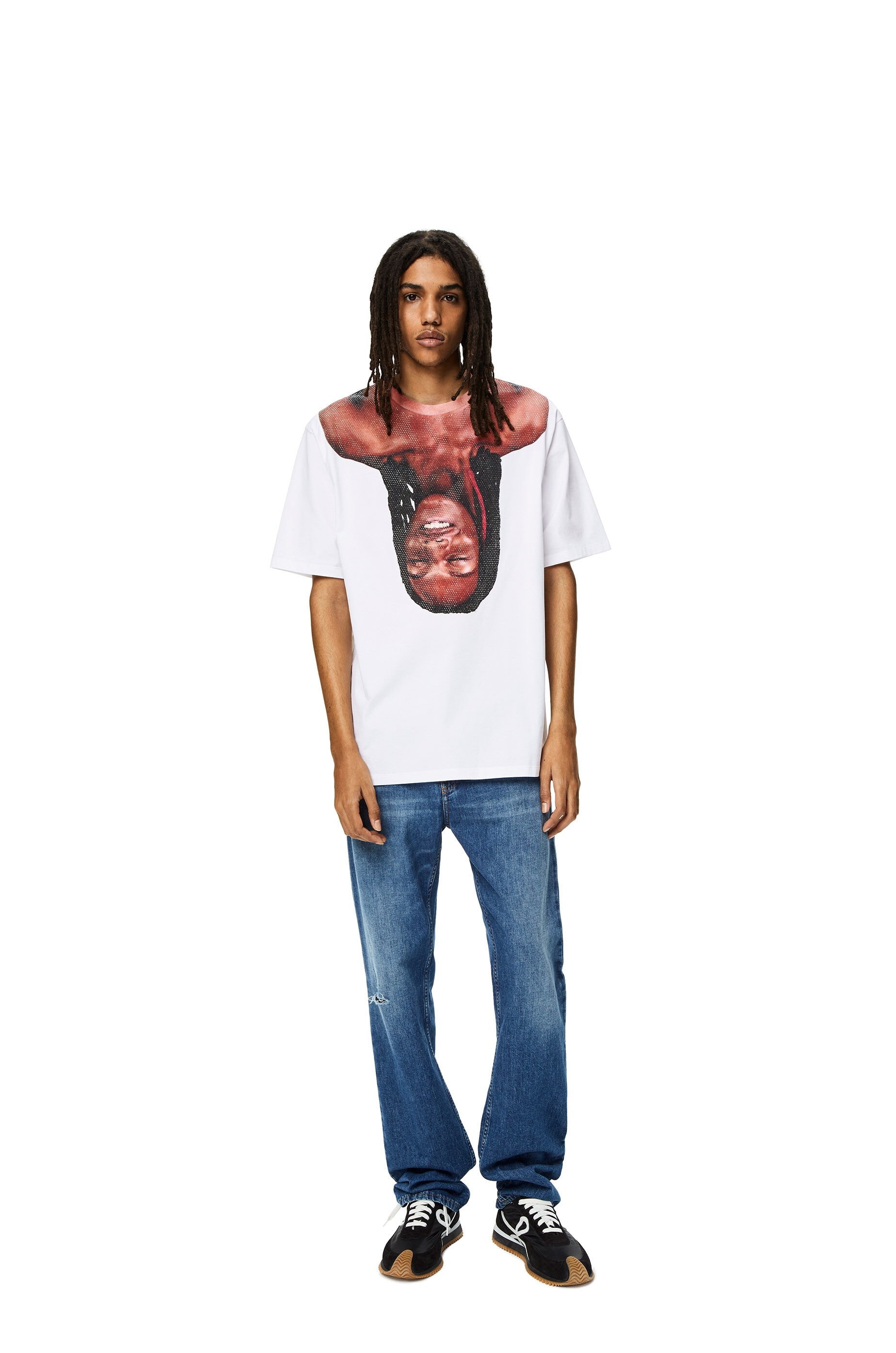 Face print crystal T-shirt in cotton - 2