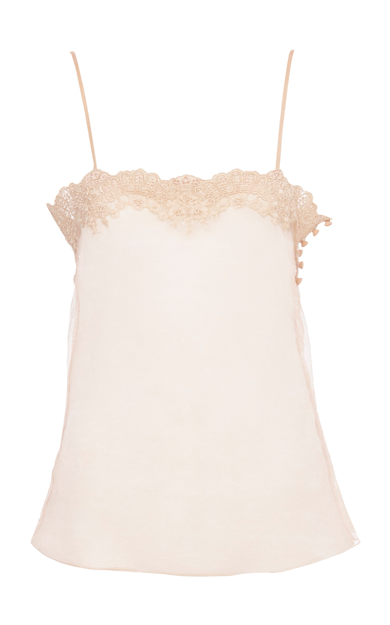 Embroidered Lace Tank Top neutral - 2