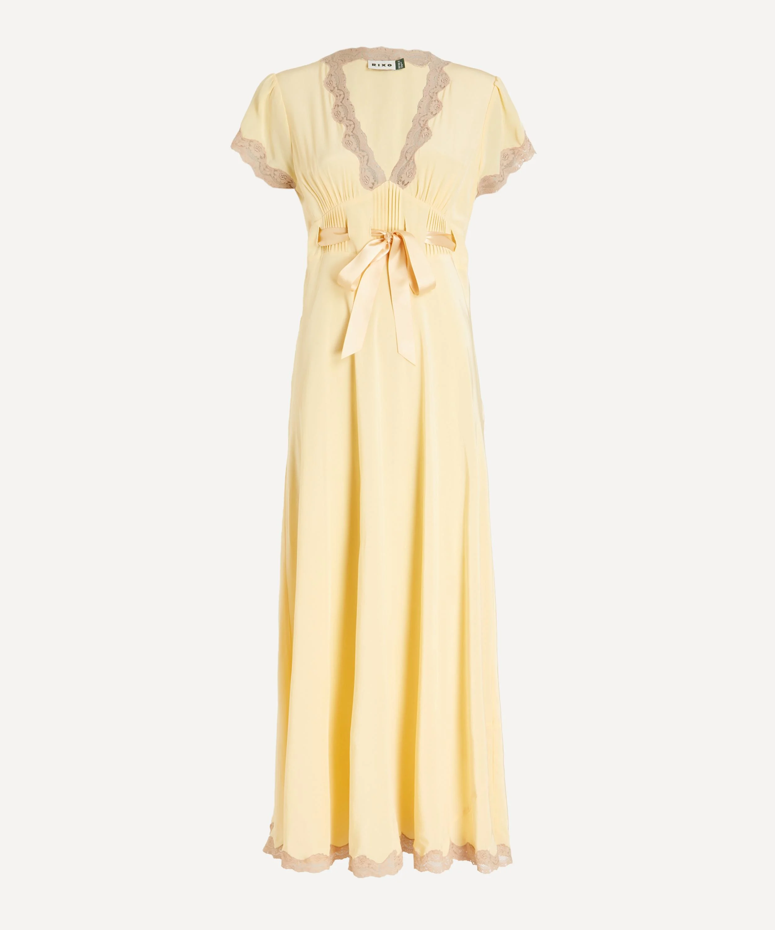 Marlice Butter Yellow Silk Crepe Dress - 1