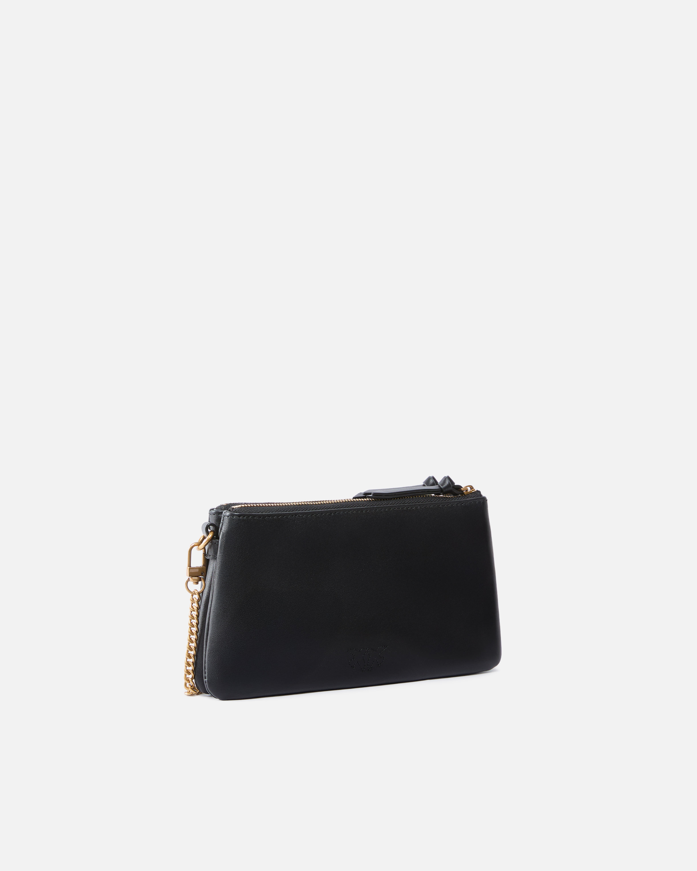 LEATHER MINI DOUBLE BAG WITH SHOULDER STRAP - 2