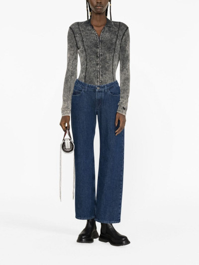 Off-White low-rise cropped straight-leg jeans outlook